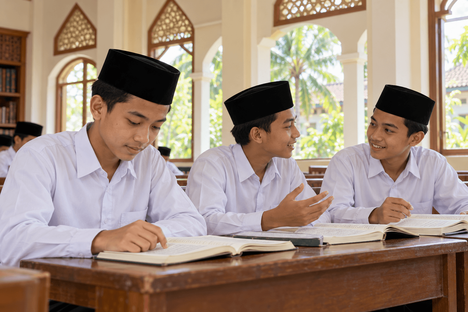 Ilustrasi kegiatan belajar di kelas